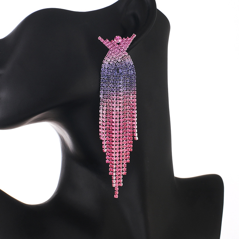 Women's Long Tassel Earrings Gradient Rhinestone Earrings Luxury Crystal Dangle Earring Fashion Wedding Jewelry Accessories
Women's Long Tassel Earrings Gradient Rhinestone Earrings Luxury Crystal Dangle Earring Fashion Wedding Jewelry Accessories