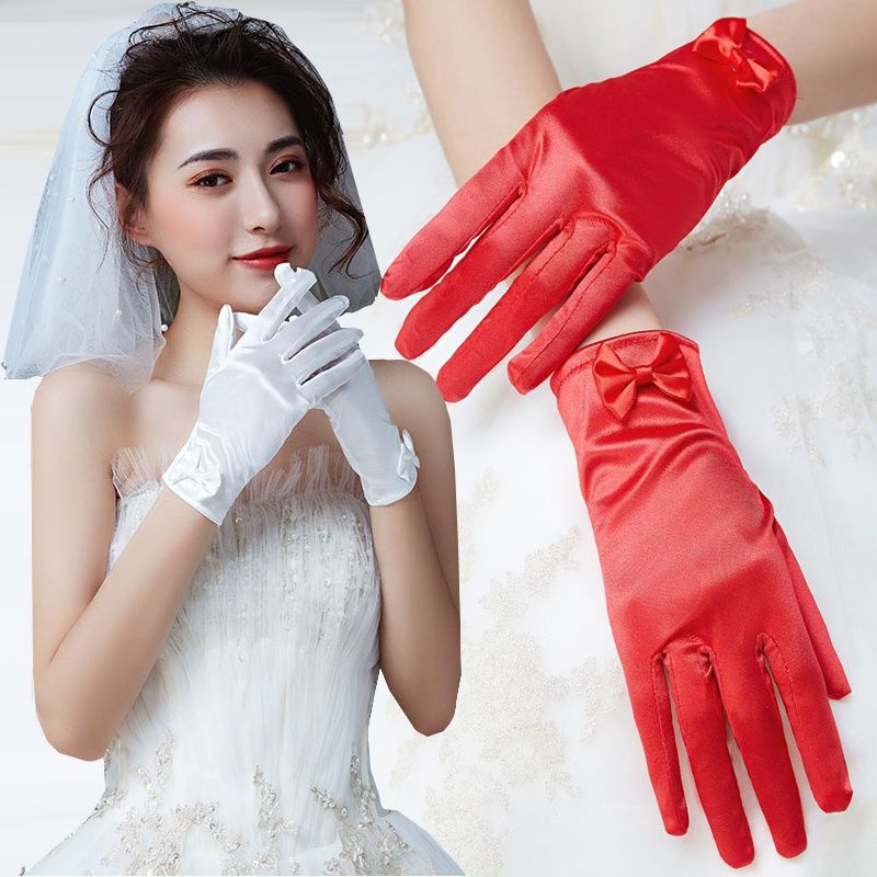 Women Wedding Bridal Five Fingers Short Gloves Satin Full Finger Wrist Length Costume Prom Party Glove
Women Wedding Bridal Five Fingers Short Gloves Satin Full Finger Wrist Length Costume Prom Party Glove