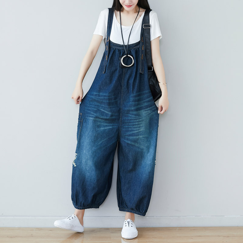 Johnature Women Spring Denim Jumpsuits Solid Color Korean Style Pockets Patchwork Plus Size Women Clothes Casual Jumpsuits 210521, Dark blue
Johnature Women Spring Denim Jumpsuits Solid Color Korean Style Pockets Patchwork Plus Size Women Clothes Casual Jumpsuits 210521, Dark blue