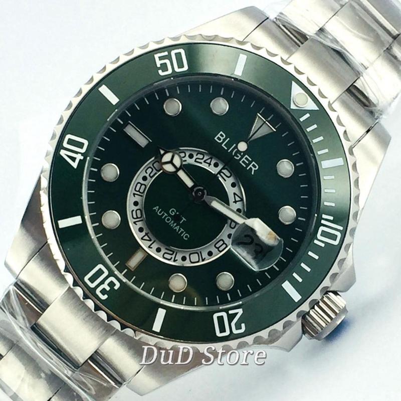 Wristwatches 43mm Green Dial White Beads Black And Ceramic Bezel Sapphire Stainless Steel Case Luminous Automatic Men Watch, Style 3
Wristwatches 43mm Green Dial White Beads Black And Ceramic Bezel Sapphire Stainless Steel Case Luminous Automatic Men Watch, Style 3