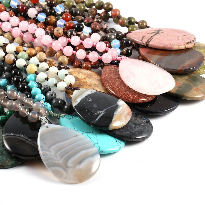 Pendant Necklaces Unique 8mm Natural Lucky Stone Agates Beads Drop-shape Necklace Rose Quartzs Beaded Long Jewelry Gift For Women
Pendant Necklaces Unique 8mm Natural Lucky Stone Agates Beads Drop-shape Necklace Rose Quartzs Beaded Long Jewelry Gift For Women