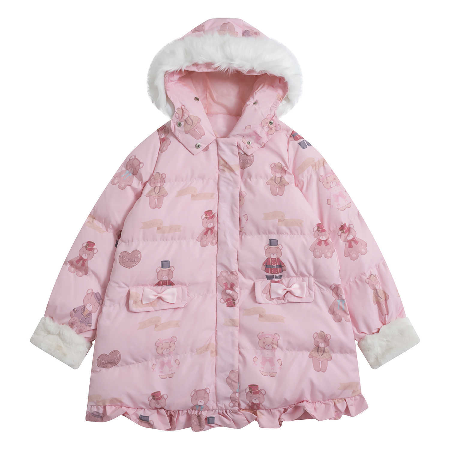 Lolita Cute Sweet Bears Winter Coat Women Outwear Mid-length Fur Hooded Jacket Thick Warm Bow Girls Christmas Kawaii Parkas 210526, White
Lolita Cute Sweet Bears Winter Coat Women Outwear Mid-length Fur Hooded Jacket Thick Warm Bow Girls Christmas Kawaii Parkas 210526, White