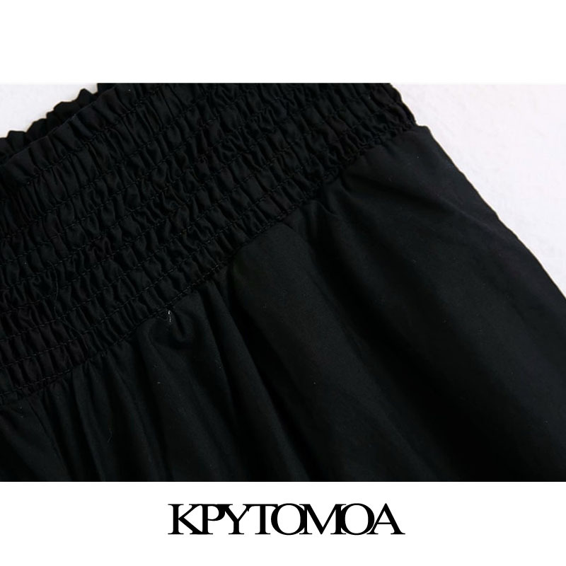 Women Chic Fashion Cutwork Embroidery Hem Pants High Elastic Waist Side Pockets Female Ankle Trousers 210420