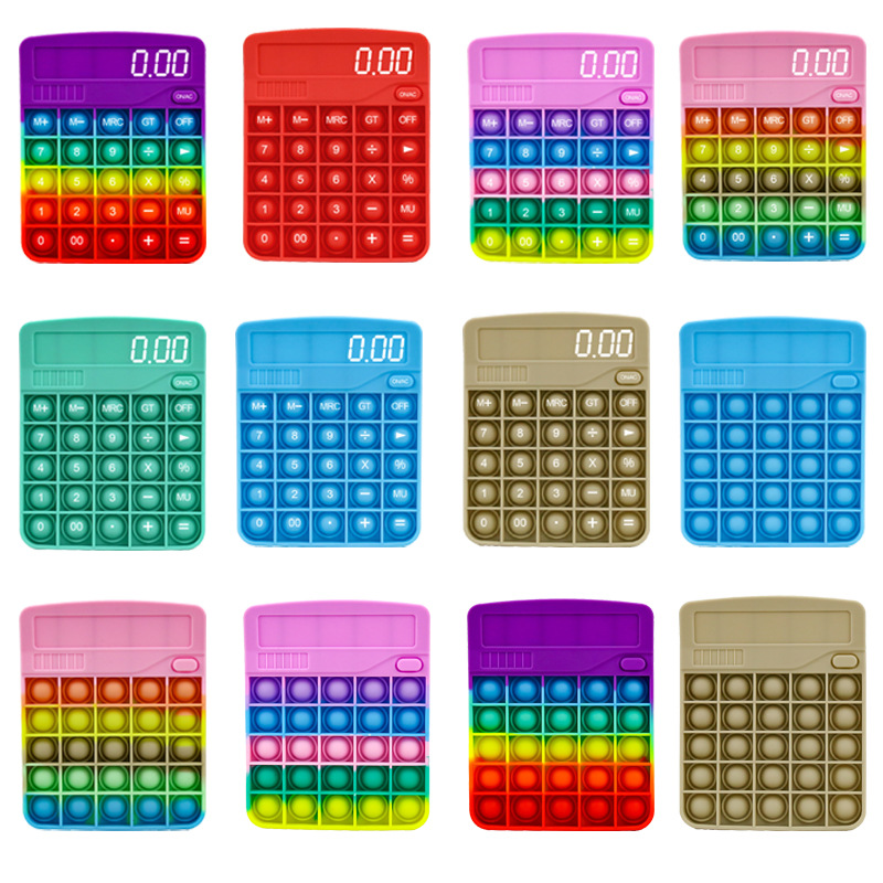 Bubble Fidget Toy Rainbow Calculator With Words Simple Dimples Desktop puzzle Silicone Autism Rehabilitation Training Toys
Bubble Fidget Toy Rainbow Calculator With Words Simple Dimples Desktop puzzle Silicone Autism Rehabilitation Training Toys
