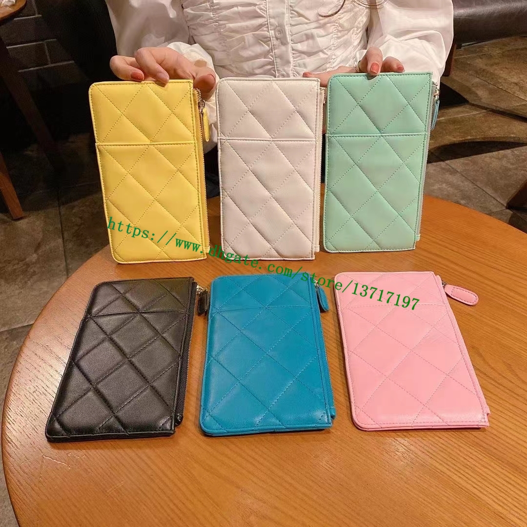 Top Grade Designer Card Holder Lady Quilted Soft Lambskin lPhone Keeper Women Zippy Cell Phone Wallet Case 6 colors For your Choice, Pink
Top Grade Designer Card Holder Lady Quilted Soft Lambskin lPhone Keeper Women Zippy Cell Phone Wallet Case 6 colors For your Choice, Pink