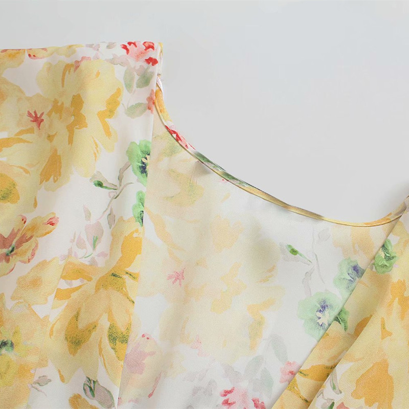 Sweet Women V Neck Bow Lace Dress Spring-autumn Fashion Ladies Chinese Style Female Flower Print Mini 210515