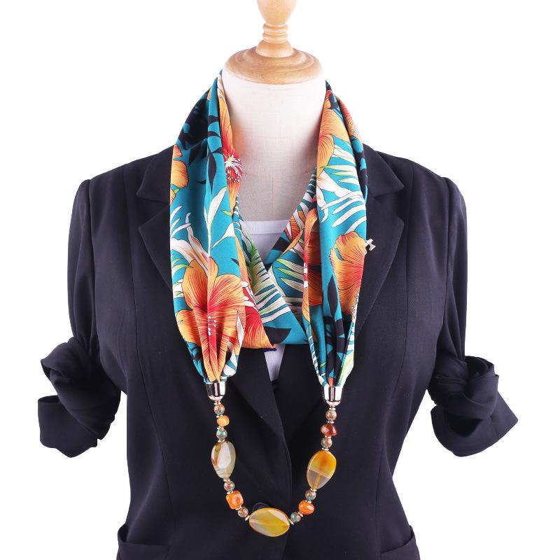 Scarves Fashion Silky Scarf Pendant Necklace Decoration Ring National Foulard Femme Head Hijab
Scarves Fashion Silky Scarf Pendant Necklace Decoration Ring National Foulard Femme Head Hijab