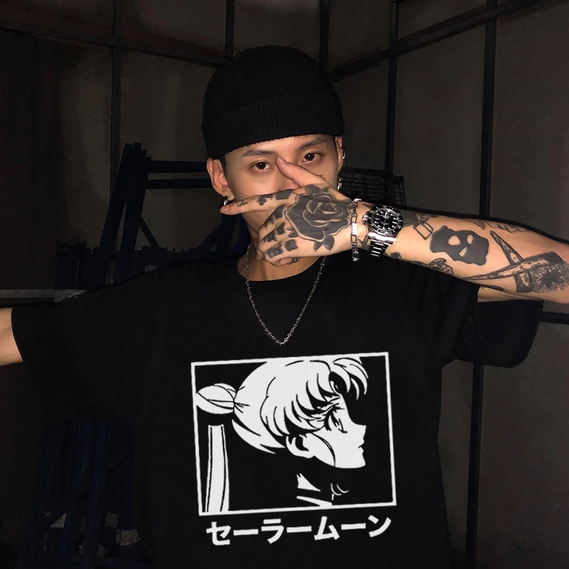 T Shirt For Men Sailor Moon Anime Clothes Manga Tsukino Usagi Graphic Tshirt Unisex Tee Loose Harajuku Oversized T-Shirts Tops, White;black
T Shirt For Men Sailor Moon Anime Clothes Manga Tsukino Usagi Graphic Tshirt Unisex Tee Loose Harajuku Oversized T-Shirts Tops, White;black