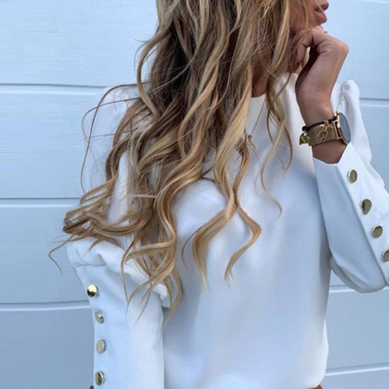 womens shirts elegant metal buttoned sleeve blouse women print long autumn o neck puff shoulder blouses vintage office lady, White
womens shirts elegant metal buttoned sleeve blouse women print long autumn o neck puff shoulder blouses vintage office lady, White