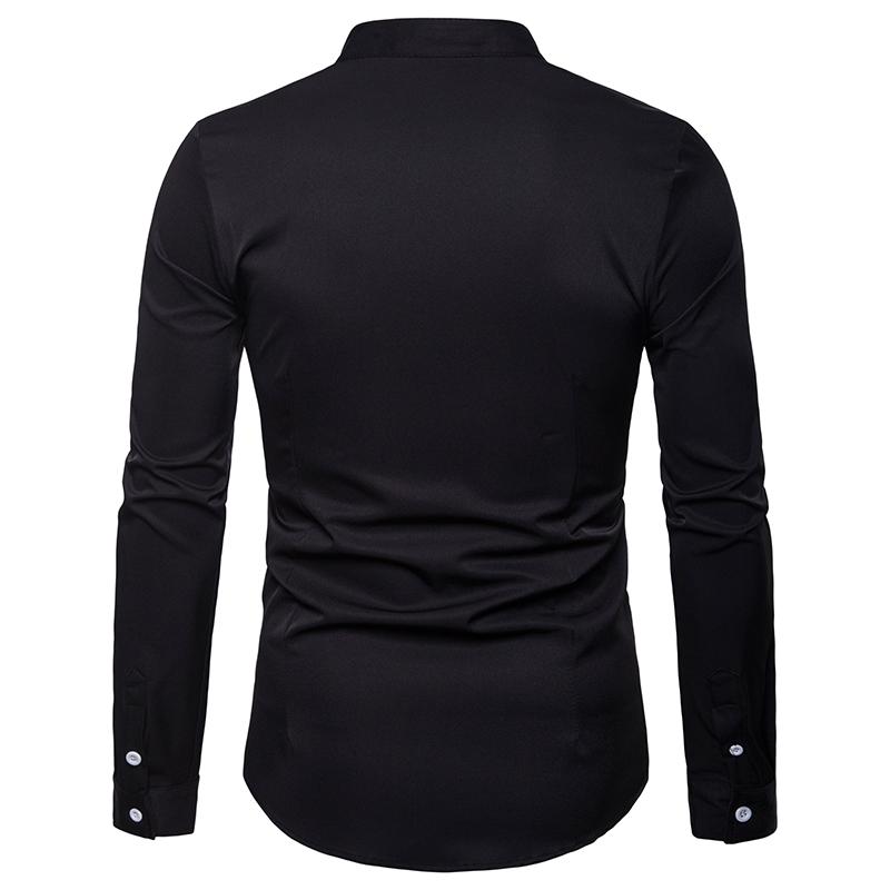 Embroidery Shirt Slim Fit 2021 Mens Chemise Homme Men Heren Shirts Camisa Masculina Men's Casual
