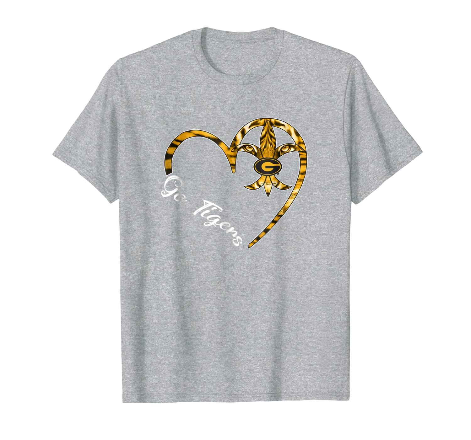 Grambling State Tigers Heart 3/4 T-Shirt - Apparel