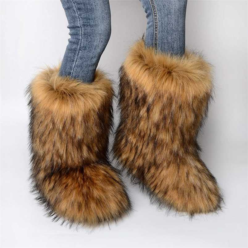 Janveny Womens Faux Fur Snow Boots Plush Fluffy Furry for Women Winter Outdoor 211018, Black-white tips
Janveny Womens Faux Fur Snow Boots Plush Fluffy Furry for Women Winter Outdoor 211018, Black-white tips