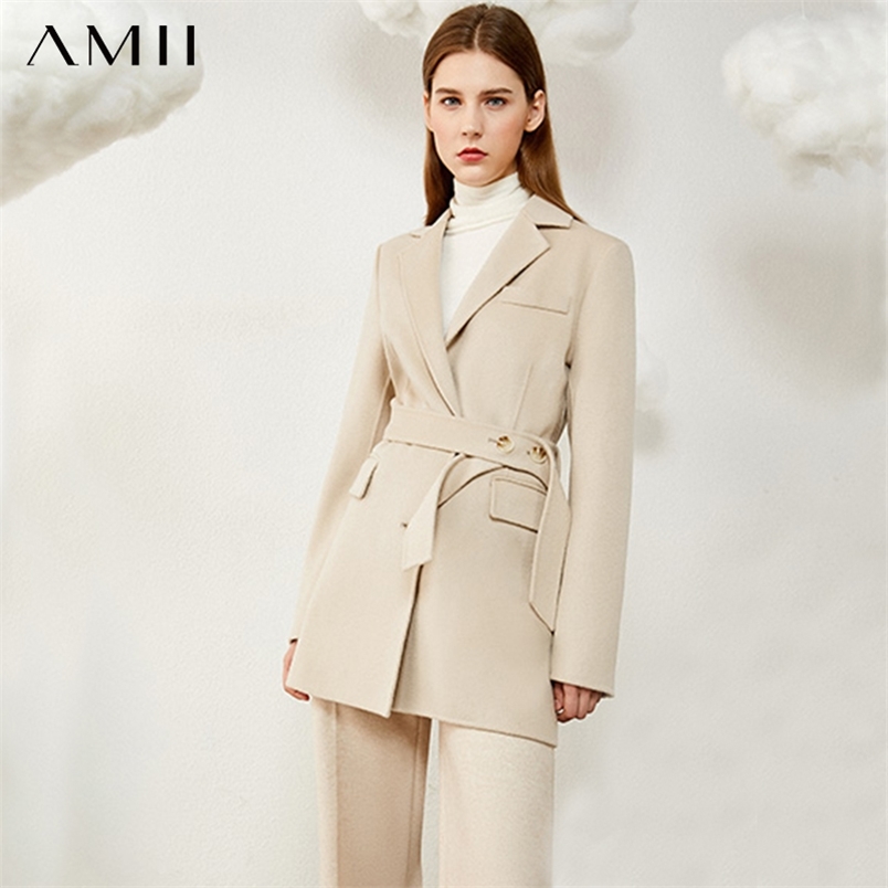 Minimalism Winter 100%WOOL Coat Female Fashion OLstyle Simple Solid Belt Double-sided Woolen Women's Jacket 1325 210527, Blue
Minimalism Winter 100%WOOL Coat Female Fashion OLstyle Simple Solid Belt Double-sided Woolen Women's Jacket 1325 210527, Blue