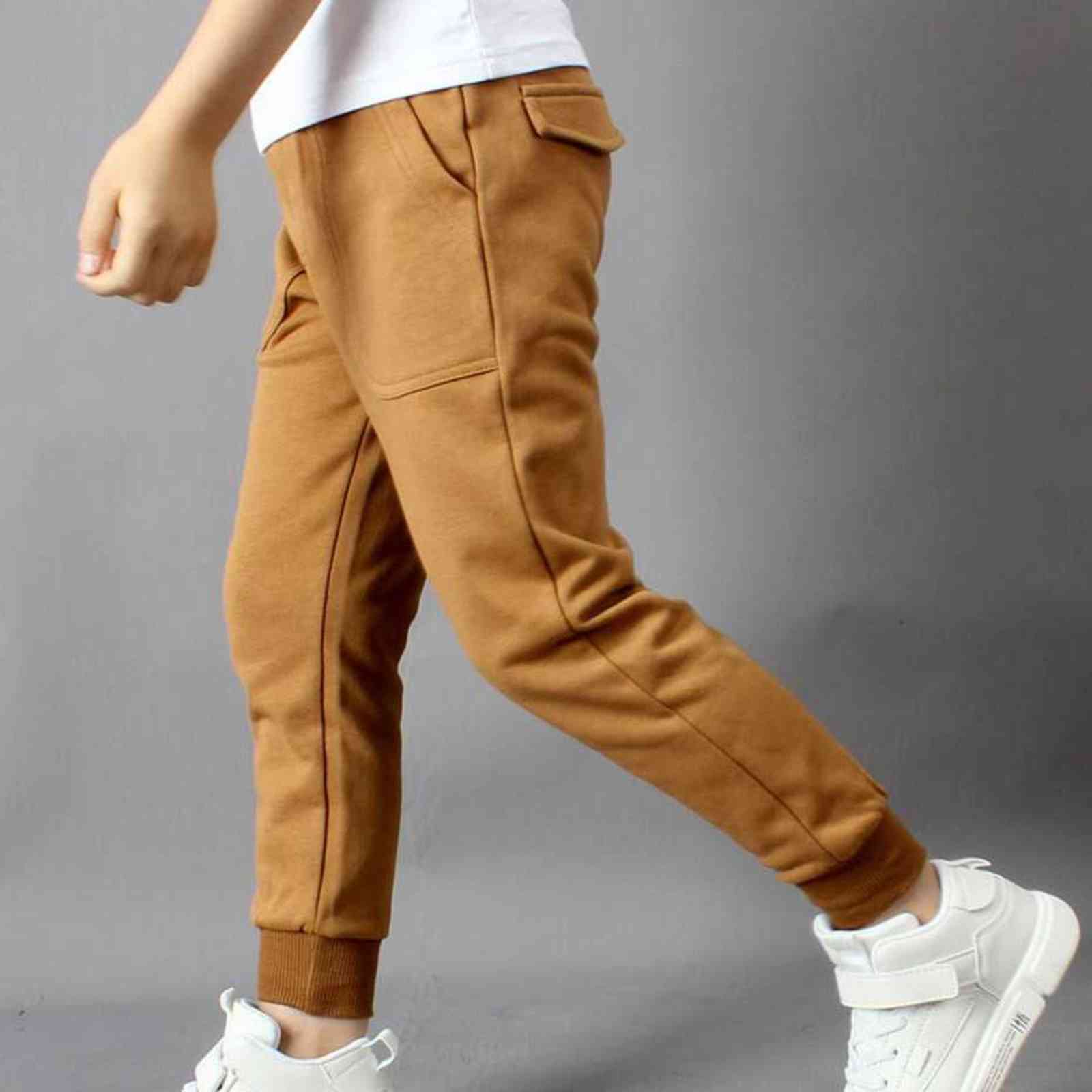 Boys Sport Pants Children Casual Cotton Spring Autumn Long Trousers Kids Letter Clothing Elastic Waist Jogger Pant 211103