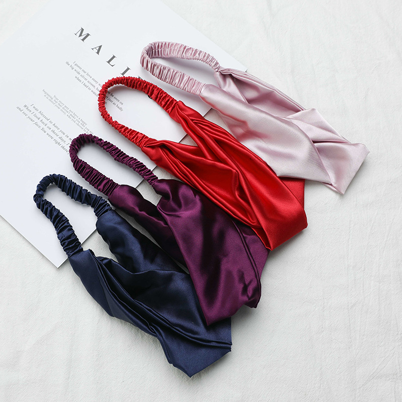 Vintage Velvet Tie dye Hairband For Women Padded Plead Scrunchies Headband Headwear Ladies Hair Accessories 9 colors