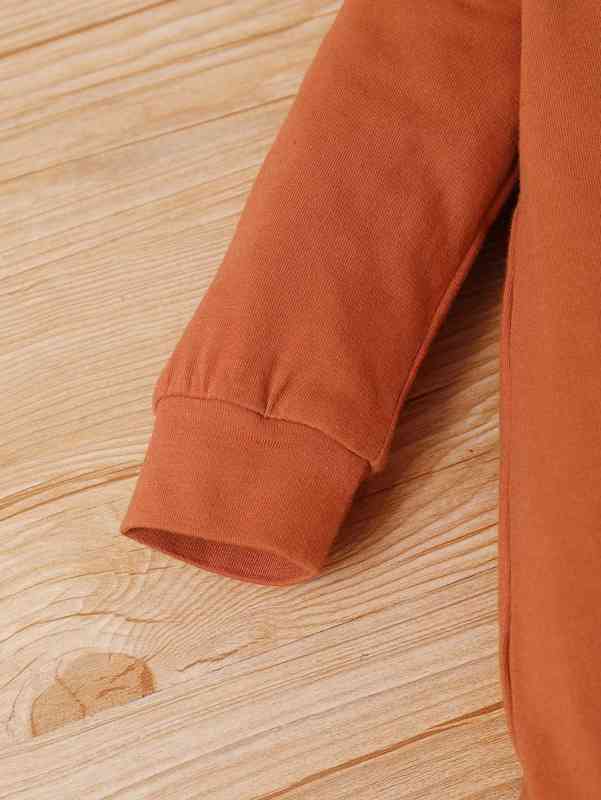 Baby Cartoon Elephant Print Jumpsuit & Hat SHE