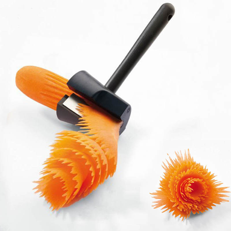 Roll Flower Decorative Potato Carrot Cutter Slicer Fruit Vegetable Slicer Peeler Kitchen Accessories Carving Roll Tools