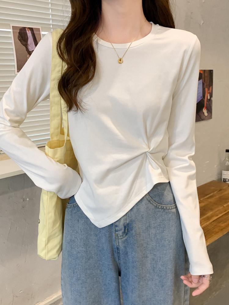 Women's T-Shirt 2021 Early Autumn Clothing Chic Fashion Design Irregular Slim Fitting Long Sleeve Bottomed Top Rac, Mei hong
Women's T-Shirt 2021 Early Autumn Clothing Chic Fashion Design Irregular Slim Fitting Long Sleeve Bottomed Top Rac, Mei hong