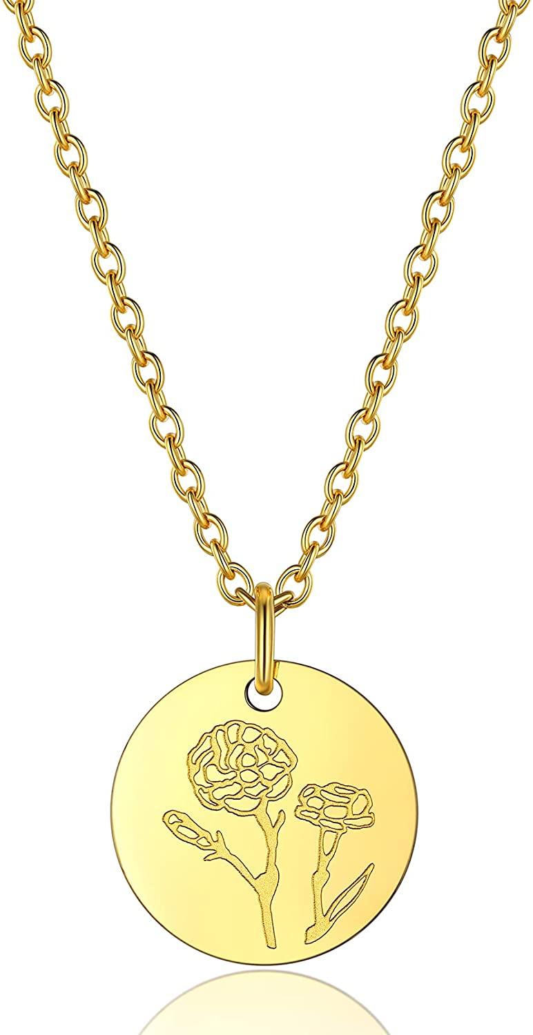 Pendant Necklaces Delicate 12 Month Birth Flower Necklace For Women Floral Medallion Minimalist Round Disc Bouquet Jewelry Gift Girls
Pendant Necklaces Delicate 12 Month Birth Flower Necklace For Women Floral Medallion Minimalist Round Disc Bouquet Jewelry Gift Girls
