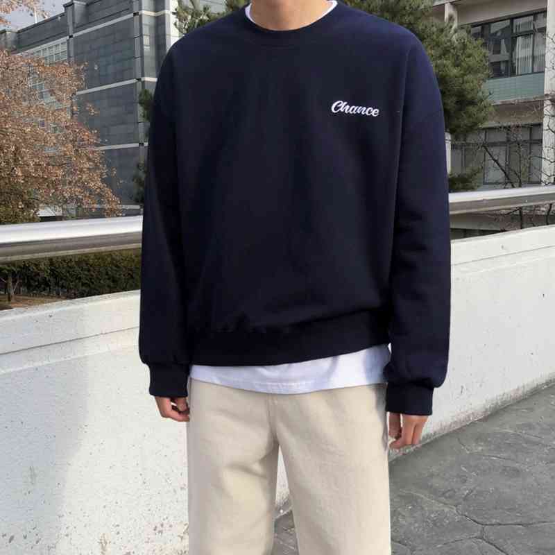 IEFB Men's Wear Korean Trend Round Collar Sweatshirts Men's Spring Oversized Pullover Tops Causal Fashion Cloth 9Y5449 210524