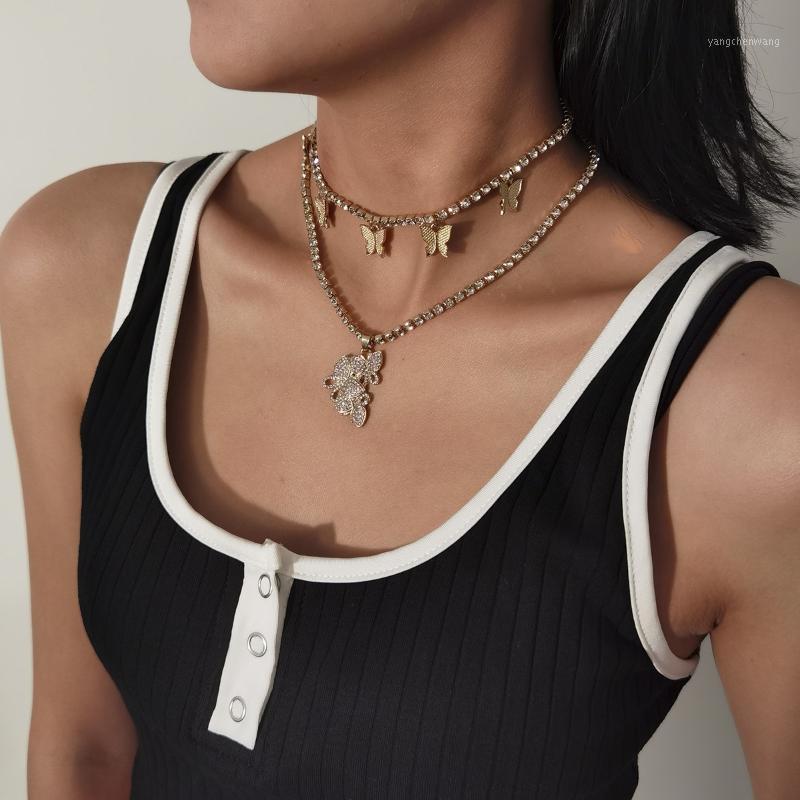 Vintage Gold Silvery Tennis Chain 2 Layers Choker Necklace Bohemian Butterfly Pendant Women Glamour Collar Collier Chains
Vintage Gold Silvery Tennis Chain 2 Layers Choker Necklace Bohemian Butterfly Pendant Women Glamour Collar Collier Chains