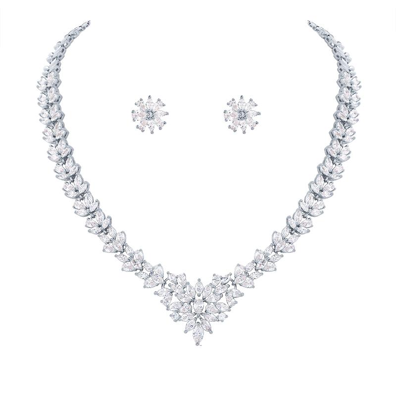 Earrings & Necklace Weiman Jewelry Factory Outlet Sparkly Cubic Zirconia CZ And Earring Luxury Flower Design Wedding Bridal Set, As pic
Earrings & Necklace Weiman Jewelry Factory Outlet Sparkly Cubic Zirconia CZ And Earring Luxury Flower Design Wedding Bridal Set, As pic