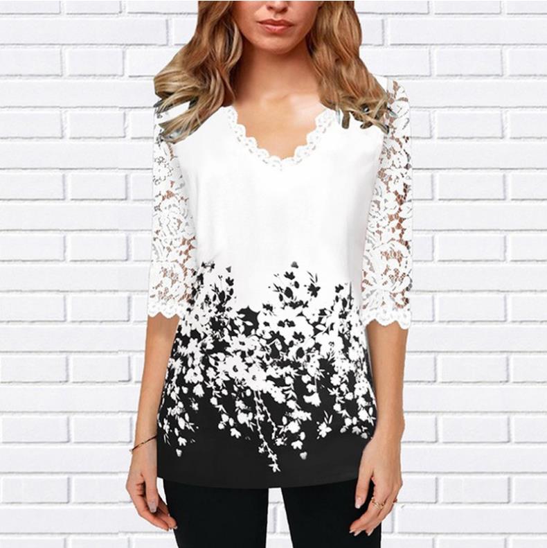 Plus Size 4xl 5XL Shirt Blouse Female 2021 Spring New Tops V-neck Half Sleeve Lace Splice Print Boho Women shirt, Style1
Plus Size 4xl 5XL Shirt Blouse Female 2021 Spring New Tops V-neck Half Sleeve Lace Splice Print Boho Women shirt, Style1
