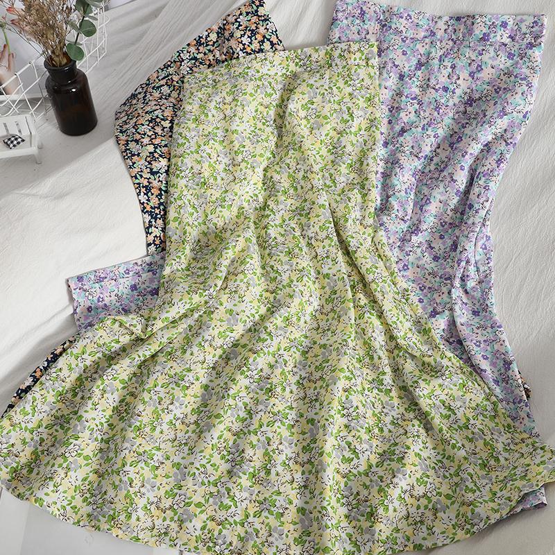 Skirts 2021 Vintage Floral Printed Tulle Pleated Mi-long Women High Waist Loose Female Umbrella Spring Summer, No.33 purple
Skirts 2021 Vintage Floral Printed Tulle Pleated Mi-long Women High Waist Loose Female Umbrella Spring Summer, No.33 purple