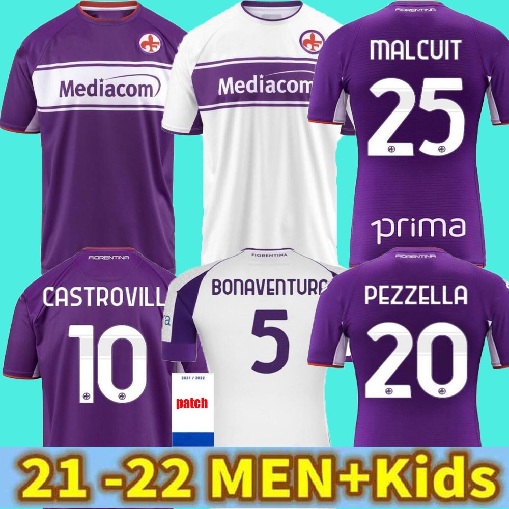 2021 2022 FIORENTINA Soccer Jerseys 21 22 RIBERY CALLEJON PRINCE CHIESA FLORENCE Cutrone Pulgar PEZZELLA Vlahovic Milenkovic Football Shirt men + kids kit, 21/22 home+patch
2021 2022 FIORENTINA Soccer Jerseys 21 22 RIBERY CALLEJON PRINCE CHIESA FLORENCE Cutrone Pulgar PEZZELLA Vlahovic Milenkovic Football Shirt men + kids kit, 21/22 home+patch