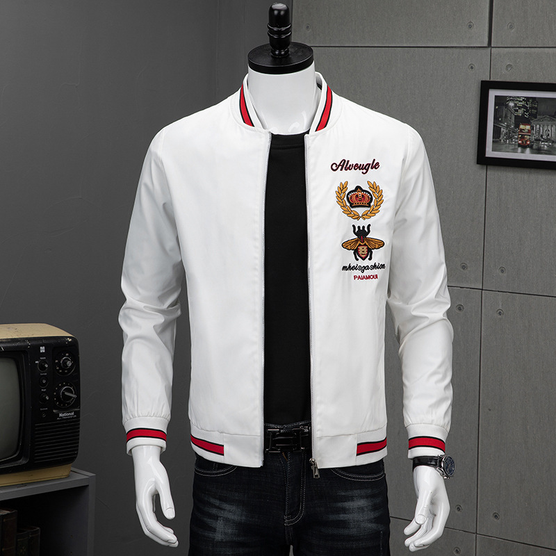 Spring and Autumn Men Jacket Fashion Casual Youth Embroidered Baseball Uniform Tide Brand Student Jacket Top, Black;brown
Spring and Autumn Men Jacket Fashion Casual Youth Embroidered Baseball Uniform Tide Brand Student Jacket Top, Black;brown