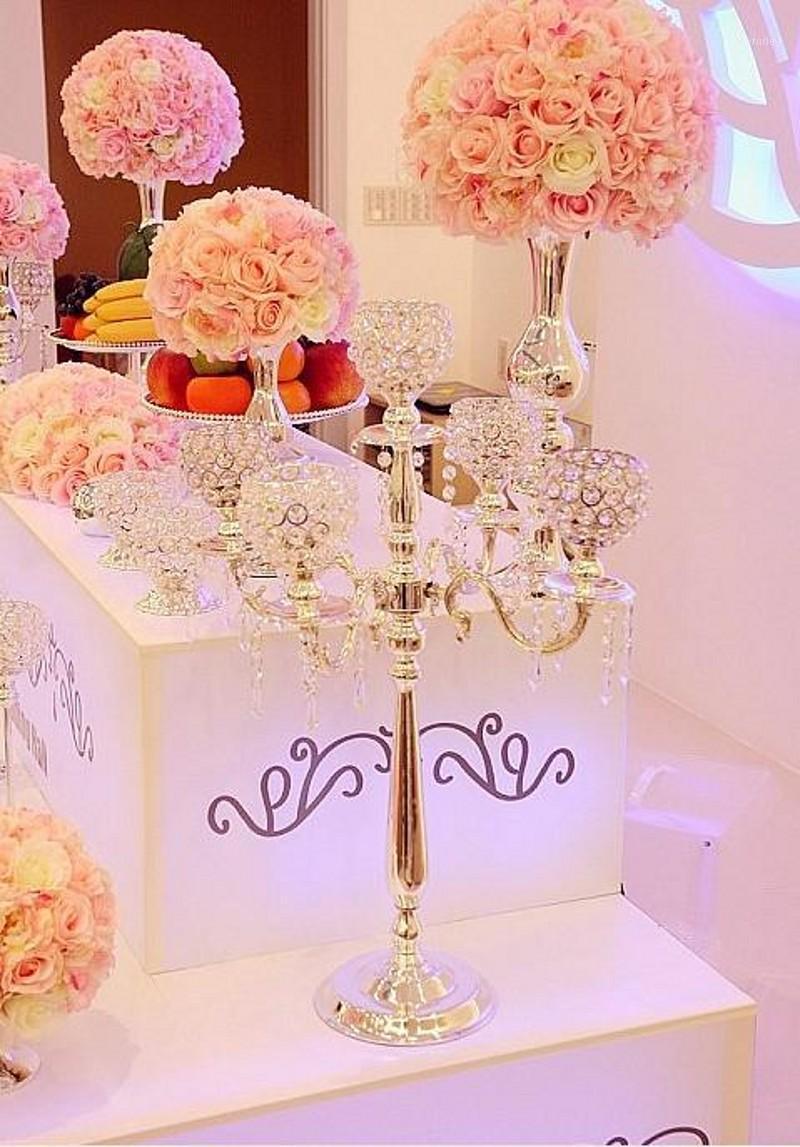 Party Decoration 75 Cm Height 5-arms Metal Silver Gold Candelabras With Crystal Pendants Wedding Candle Holder Event Centerpiece
Party Decoration 75 Cm Height 5-arms Metal Silver Gold Candelabras With Crystal Pendants Wedding Candle Holder Event Centerpiece