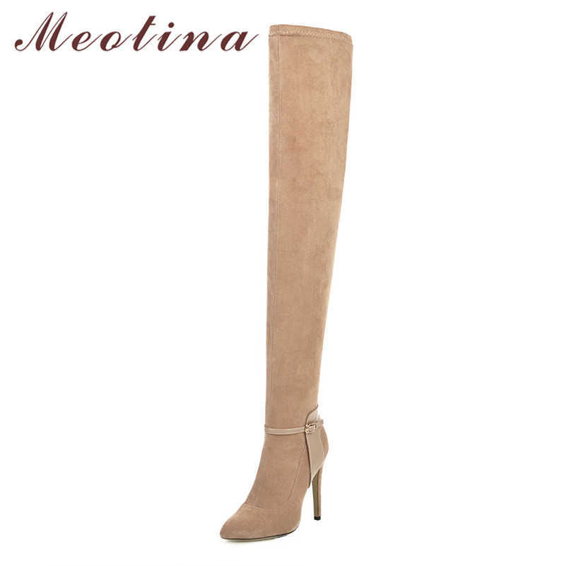 Meotina Over The Knee Boots Women Shoes Buckle Super High Heel Long Boots Pointed Toe Stiletto Heels Boots Lady Winter Black 210608
Meotina Over The Knee Boots Women Shoes Buckle Super High Heel Long Boots Pointed Toe Stiletto Heels Boots Lady Winter Black 210608