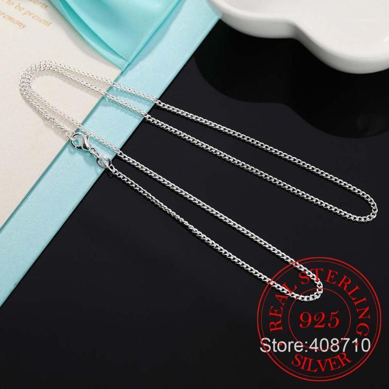 16"-30" Slim Thin Pure 925 Sterling Silver Side Curb Chain Choker Necklaces For Women Girl Jewelry Kolye Collare Collier Ketting1
16"-30" Slim Thin Pure 925 Sterling Silver Side Curb Chain Choker Necklaces For Women Girl Jewelry Kolye Collare Collier Ketting1