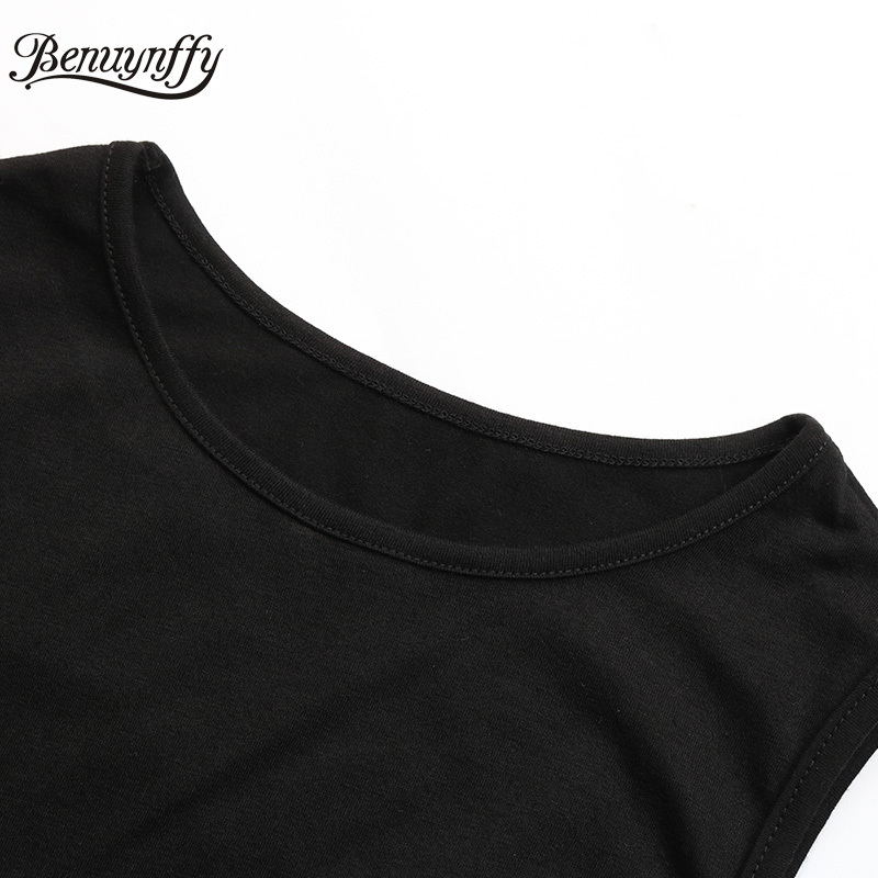 Crew Neck Solid Drawstring Ruched Bodycon Sexy Dresses Women Summer Black Sleeveless Slim Fit Sheath Pencil Dress 210510