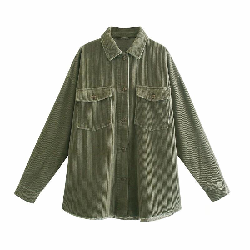 Women's Jackets BBWM Women Solid Fashion Single Breasted Loose Vintage Long Sleeve Jacket Female Elegant Corduroy Streetwear Casual Chic Top, Army green
Women's Jackets BBWM Women Solid Fashion Single Breasted Loose Vintage Long Sleeve Jacket Female Elegant Corduroy Streetwear Casual Chic Top, Army green