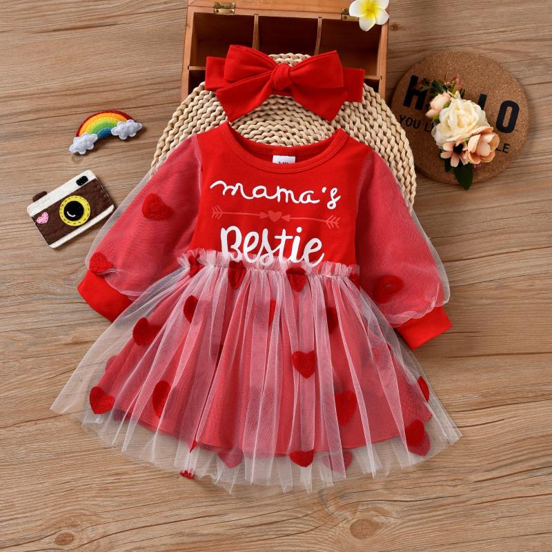 Girl's Dresses Autumn Winter Baby Long Sleeve Tutu Princess Dress Mama's Ie Letter Love Printes Infant Party + Headband, Red;yellow
Girl's Dresses Autumn Winter Baby Long Sleeve Tutu Princess Dress Mama's Ie Letter Love Printes Infant Party + Headband, Red;yellow