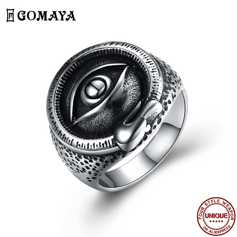 Cluster Rings GOMAYA Stainless Steel Ring For Men Creative Cool Devil's Eye Design Punk Fashion Jewelry Birthday Gift To Friend, Golden;silver
Cluster Rings GOMAYA Stainless Steel Ring For Men Creative Cool Devil's Eye Design Punk Fashion Jewelry Birthday Gift To Friend, Golden;silver