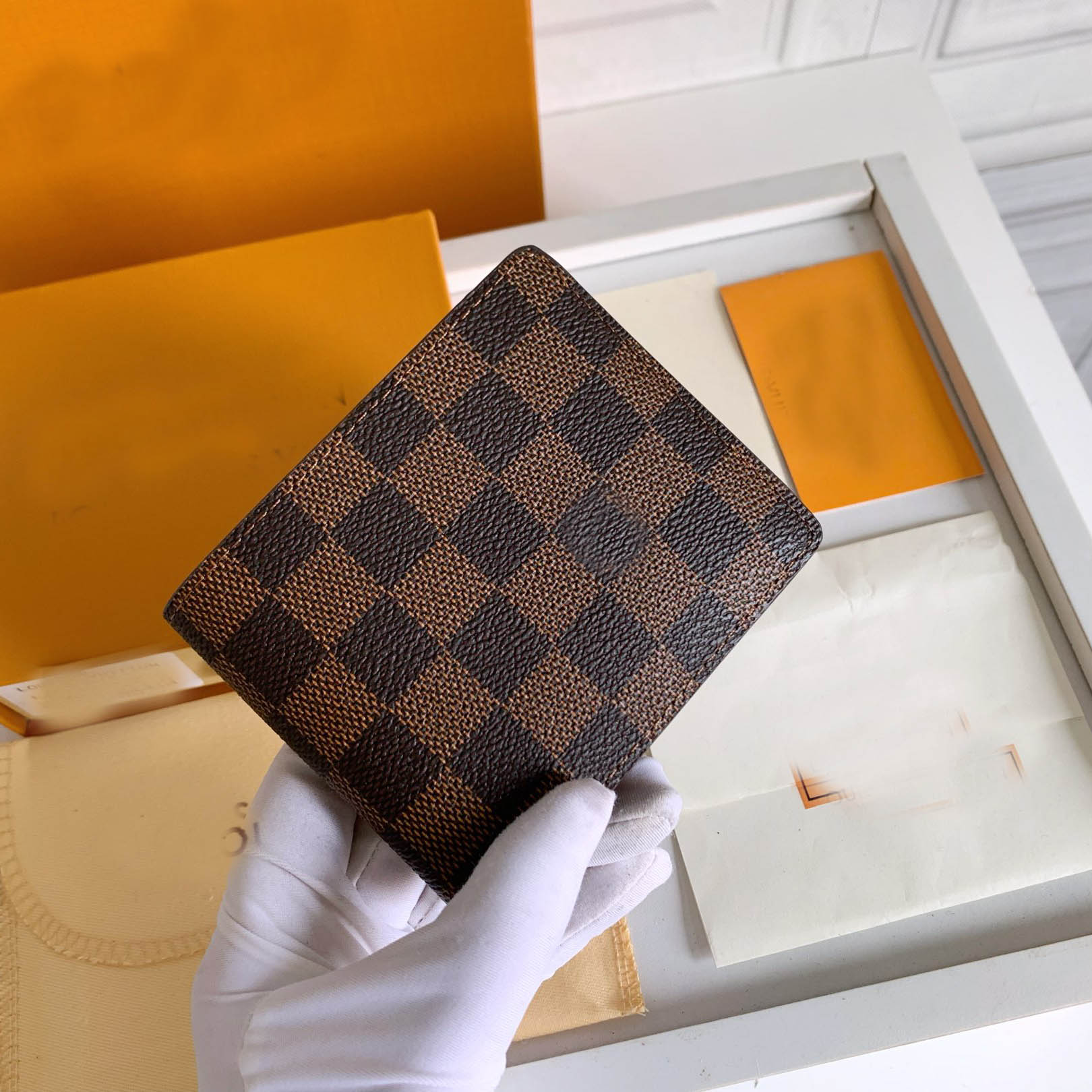 Luxury flower designer classic short credit card bag men handbag checkered cross Vintage Wallet, Customize
Luxury flower designer classic short credit card bag men handbag checkered cross Vintage Wallet, Customize