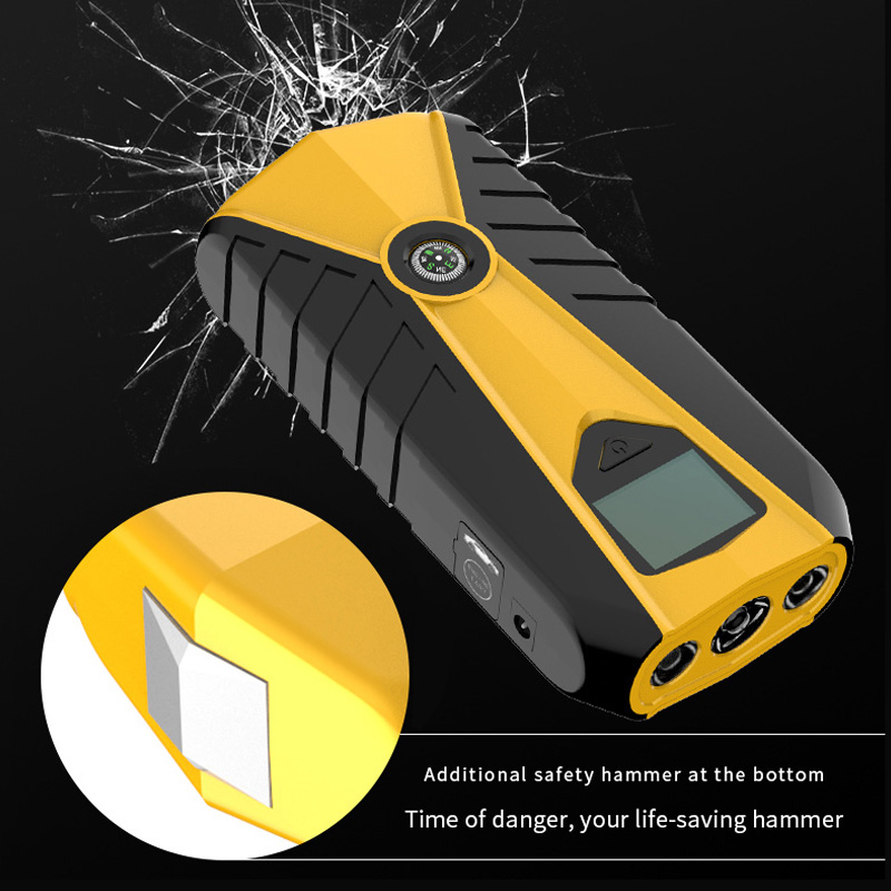 High Performance Portable Car Jump Starter Power Bank 16800mAh Auto Battery Supply With Emergency Lighting Function