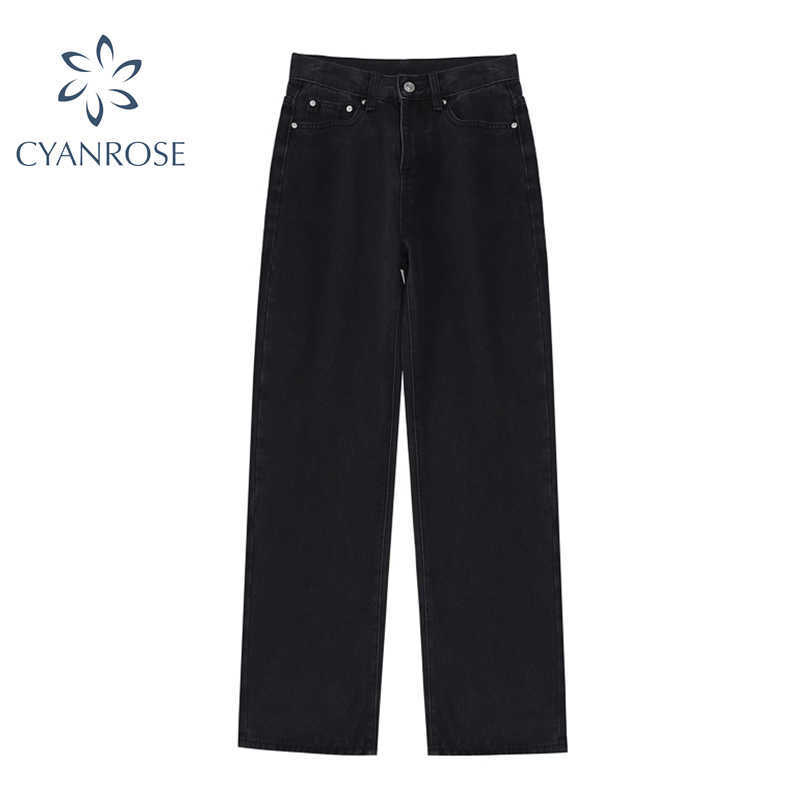 Women High Waist Long Jeans Pants Pockets Zipper Female Denim Trousers Spring Vintage Simple Casual Loose Wide Leg Pants 210616, Black
Women High Waist Long Jeans Pants Pockets Zipper Female Denim Trousers Spring Vintage Simple Casual Loose Wide Leg Pants 210616, Black