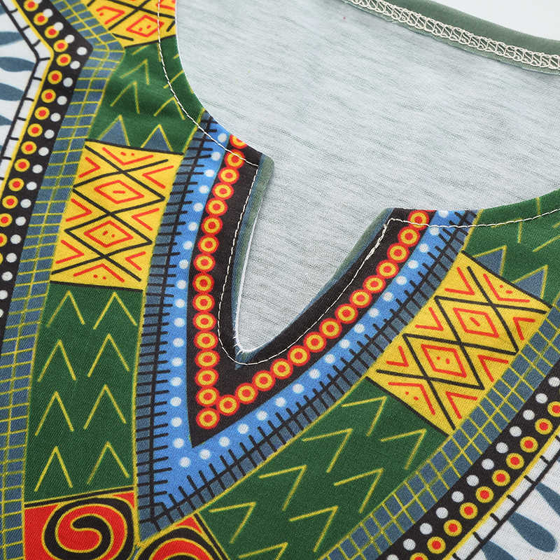 Arrived Folk-custom T-shirts Men Summer Casual African Print V Neck Pullover Short Sleeve T-shirt Top Blouse camiseta 210629