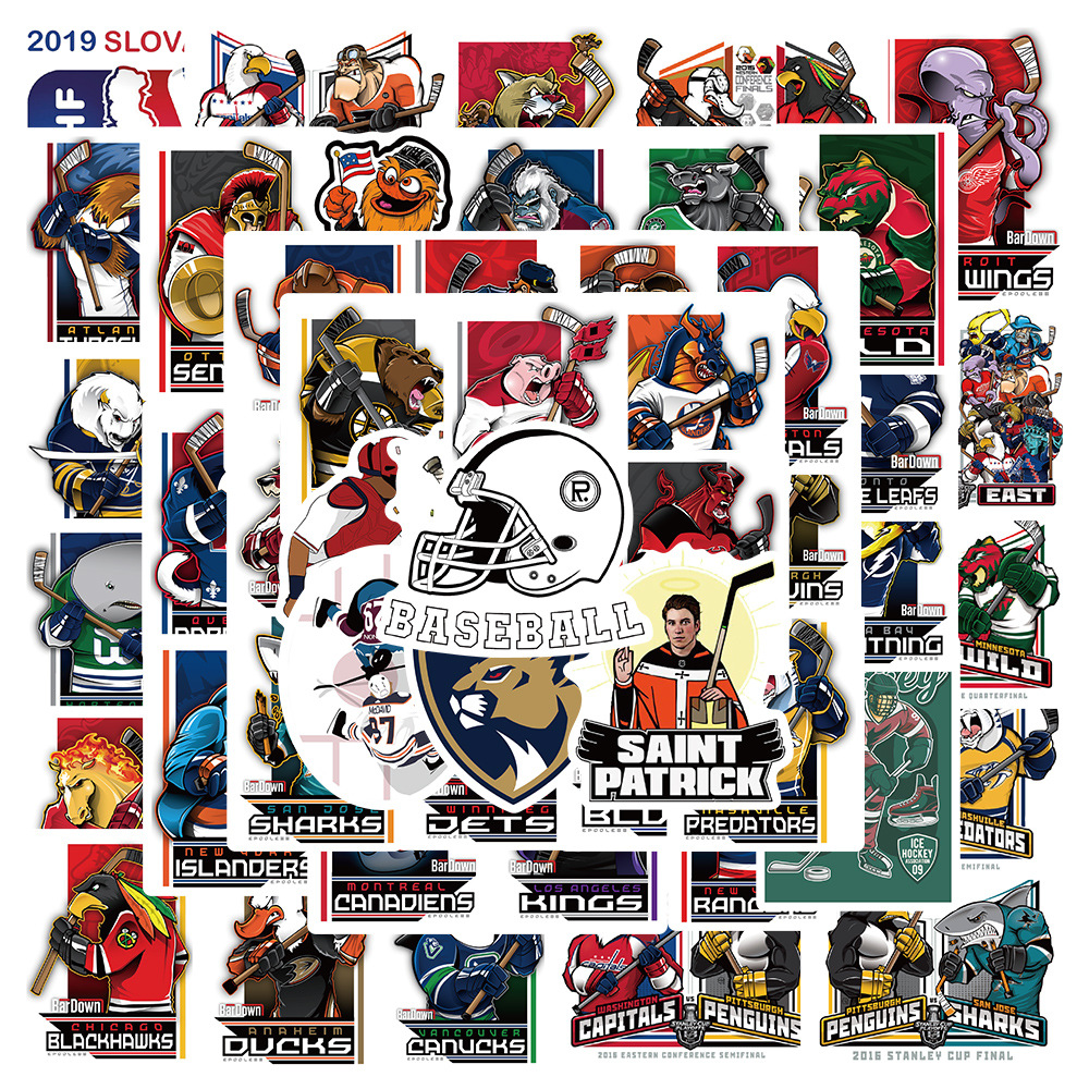 50 pcs Pack Mixed Car Stickers Ice hockey series For Laptop Skateboard Pad Bicycle Motorcycle PS4 Phone Luggage Decal Pvc guitar refrigerator Decor, Multi colors
50 pcs Pack Mixed Car Stickers Ice hockey series For Laptop Skateboard Pad Bicycle Motorcycle PS4 Phone Luggage Decal Pvc guitar refrigerator Decor, Multi colors