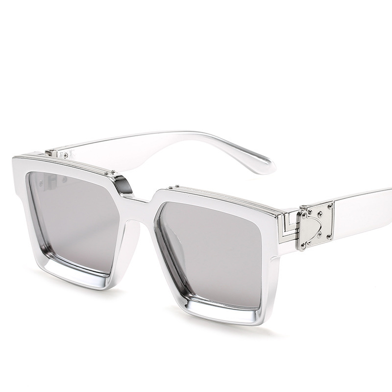 86229 net red same large frame female millionaire fashion sunglass male, White;black
86229 net red same large frame female millionaire fashion sunglass male, White;black