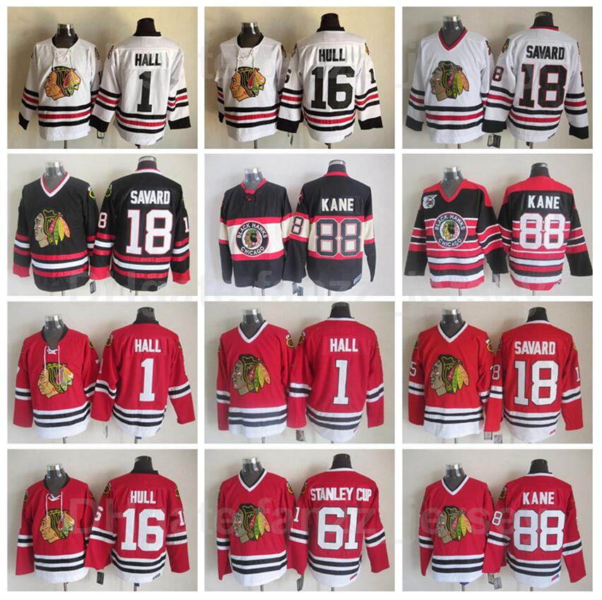 Retro Hockey Chicago Blackhawks 1 Glenn Hall Jersey Vintage CCM 16 Brett Hull 18 Denis Savard 61 Stanley Cup 88 Patrick Kane, Black;red
Retro Hockey Chicago Blackhawks 1 Glenn Hall Jersey Vintage CCM 16 Brett Hull 18 Denis Savard 61 Stanley Cup 88 Patrick Kane, Black;red