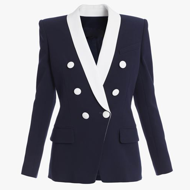 HIGH STREET est Fashion Designer Jacket Women's Double Breasted Color Block Shawl Collar Blazer 210521, Navy blue
HIGH STREET est Fashion Designer Jacket Women's Double Breasted Color Block Shawl Collar Blazer 210521, Navy blue