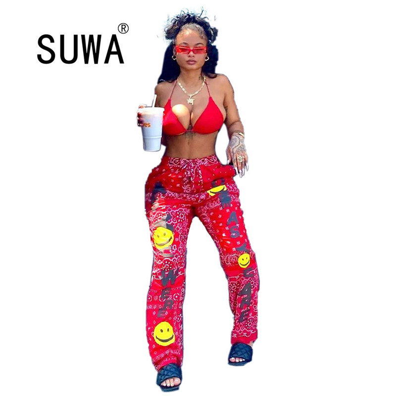 Smile Letter Paisley Printed Casual Sweat Pants Women Hip Hop High Waist Bodycon Cargo Street Female Trousers 210525, Red
Smile Letter Paisley Printed Casual Sweat Pants Women Hip Hop High Waist Bodycon Cargo Street Female Trousers 210525, Red