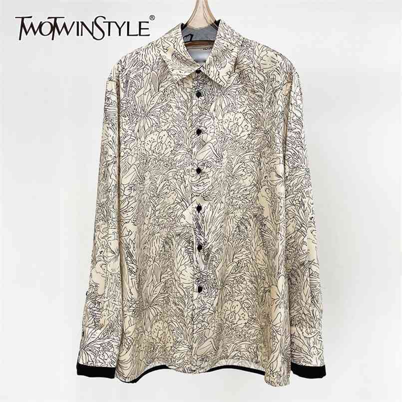 Vintage Print Shirt For Women Lapel Long Sleeve Hit Color Casual Blouse Female Fashion Clothing Spring 210524, Beige
Vintage Print Shirt For Women Lapel Long Sleeve Hit Color Casual Blouse Female Fashion Clothing Spring 210524, Beige