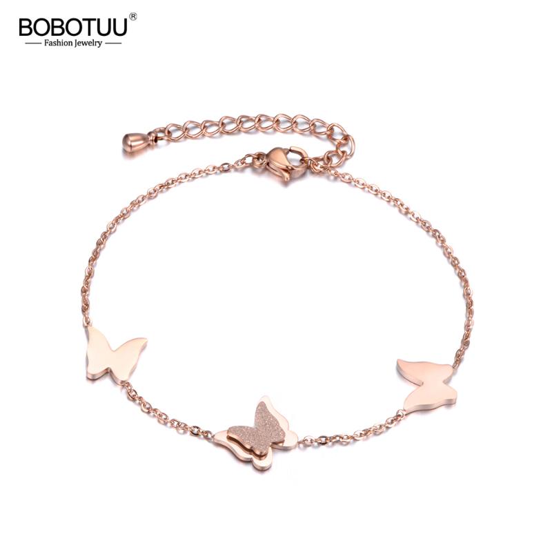 Butterfly Stainless Steel Chain Bracelet Added Rose Gold Color Jewelry For Women Girl Armbanden BB18182 Link,
Butterfly Stainless Steel Chain Bracelet Added Rose Gold Color Jewelry For Women Girl Armbanden BB18182 Link,
