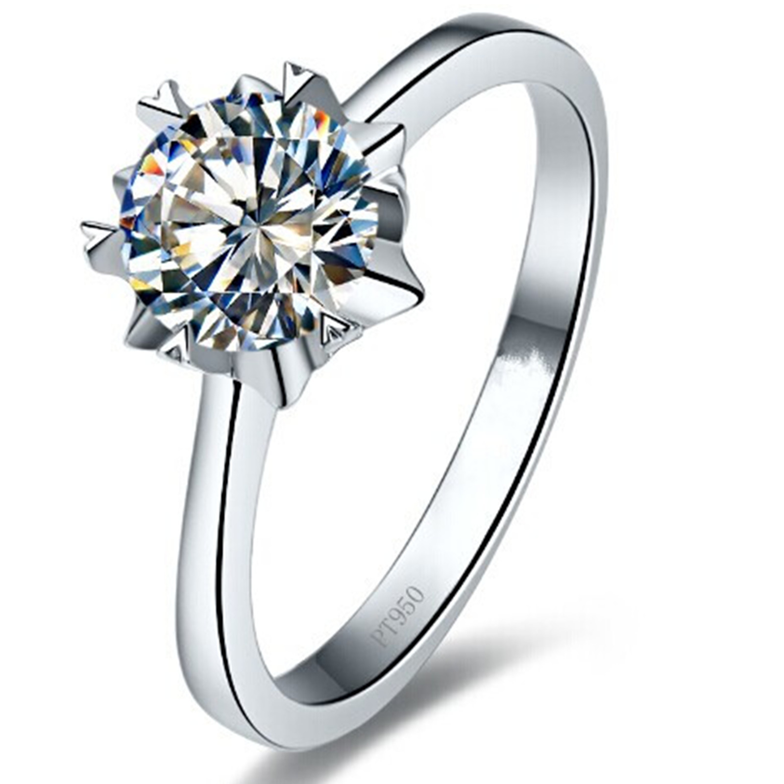 Sterling Silver Ring 1CT Snowflake Jewelry NSCD Simulated Diamond Engagement Solitaire Style Women 18K White Gold Plated
Sterling Silver Ring 1CT Snowflake Jewelry NSCD Simulated Diamond Engagement Solitaire Style Women 18K White Gold Plated