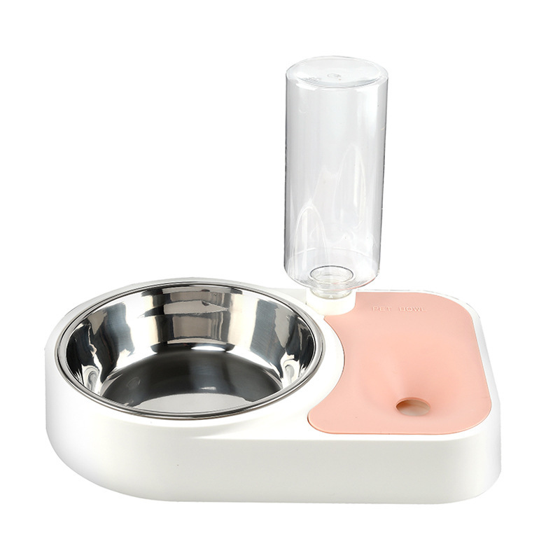 Multi-use Dog Cats Automatic Bowl Anti Wet Mouth Pet Bowl Cat Water Drinking Bottle Foods Feeder Stainless Steel Dispenser
